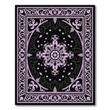 Purple Border Traditional Persian Area Rug
