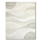 Beige and Neutral Abstract Wavy Lines Beige Neutral Area Rug