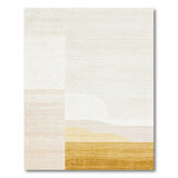 Layered Beige Hills Abstract Area Rug