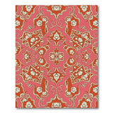 Vibrant Pink Floral Ornate Area Rug
