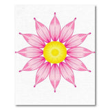 Vibrant Pink Daisy Area Rug
