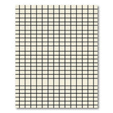 Minimalist Black Grid Beige Area Rug