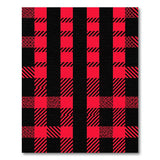 Red Bold Red Black Buffalo Check Area Rug