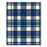 Navy Blue Checkered Area Rug
