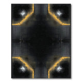 Yellow Halftone Geometric Area Rug