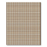 Rustic Brown Tan Plaid Check Area Rug