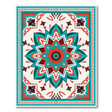 Teal Mandala Persian Blue and Teal Area Rug