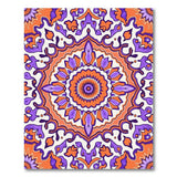 Vibrant Purple Orange Mandala Persian Rug