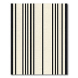 Bold Black White Striped Area Rug