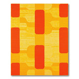 Vibrant Yellow Red Geometric Abstract Area Rug