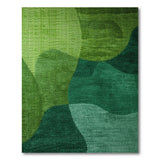 Green Lush Green Organic Abstract Area Rug