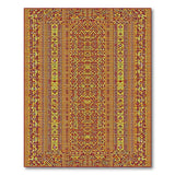 Red Vibrant Red Geometric Tribal Area Rug