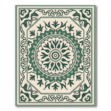 Ornate Green Mandala Persian Green Area Rug