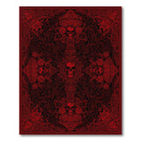 Red Skull Rose Vintage Area Rug