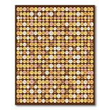 Brown Tan Textured Circles Area Rug