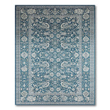 Blue and Teal Teal Persian Floral Area Rug