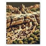Southwestern Cliff Dwellings Area Rug