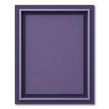 Purple Layered Frame Geometric Rug