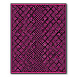 Bold Pink Black Geometric Greek Key Rug