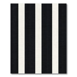 Bold Black White Vertical Stripe Area Rug