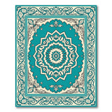 Teal Persian Medallion No. 8 Area Rug