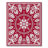 Red Intricate Red Persian Motif Area Rug