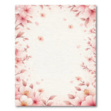Pink Cherry Blossom Floral Border Rug