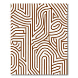 Intricate Maze Brown Geometric Area Rug