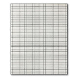 Black White Grid Line Area Rug