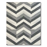 Modern Grey Chevron Zigzag Area Rug