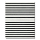 Striped Woven Black and White Bold Black White Striped Woven Area Rug