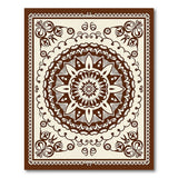 Elegant Brown Mandala Persian Area Rug
