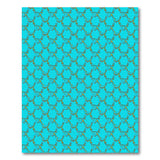 Teal Orange Interlocking Geometric Area Rug