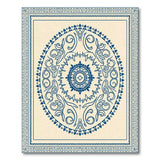 Blue and Teal Ornate Blue Mandala Persian Area Rug