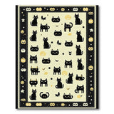 Cute Black Cats Jack-o-Lanterns Halloween Rug