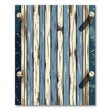 Weathered Teal Pier Plank Coastal Rug
