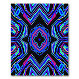 Vibrant Neon Geometric Mandala Area Rug