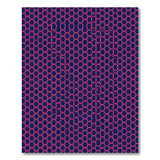 Navy Hot Pink Hexagon Geometric Area Rug