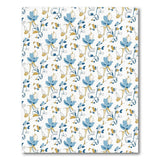 Blue Gold Floral Vintage Area Rug
