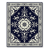 Ornate Navy Persian Medallion Rug