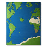 Pixelated World Map Area Rug