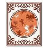 Orange Mythical Beast Silhouettes Area Rug