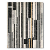 Geometric Modern Black and White Modern Black White Geometric Stripe Area Rug