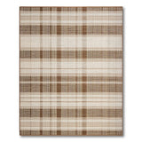 Rustic Farmhouse Brown and Tan Brown Plaid Woven Area Rug