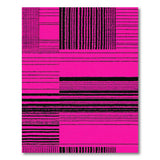 Pink Bold Pink Black Geometric Stripe Area Rug