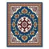 Navy Traditional Persian Navy Persian Medallion Area Rug