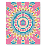 Multi-color and Patterns Pink Mandala Floral Area Rug