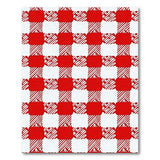 Classic Red White Gingham Checkered Area Rug