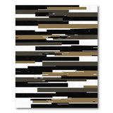 Modern Geometric Bar Area Rug in Black Tan