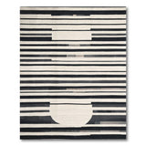 Geometric Modern Stripe Modern Black White Geometric Stripe Area Rug